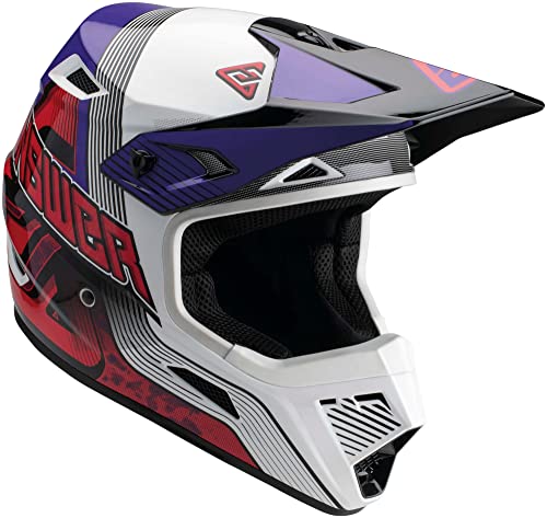 Answer AR1 Vendetta MX Offroad Helmet Red/White/Purple MD